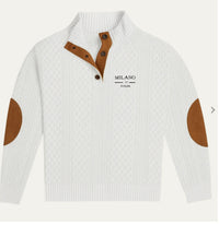 Mens Jacquard-Knit Sweater For Fall And Winter