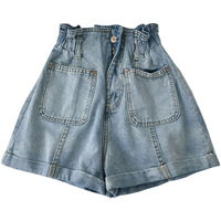 All-match elastic waist shorts