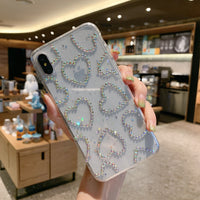 Mobile Phone Case Luxury Rhinestone Love
