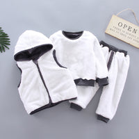 Double-faced fleece girls suit