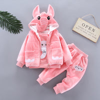 Double-faced fleece girls suit