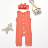 Featured button baby climbing suit