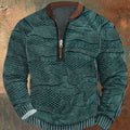3D-printed, Form-fitting Comfortable Long-sleeve Hoodie With A Half-zip Front