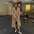 New Winter Thick and Versatile Loose Cardigan Plush Trench Coat
