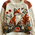 Jacquard Printed Long-sleeved Women's Sweatshirt Large Size Loose And Casual