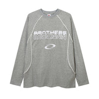 American Fashion Brand Embroidered Letter Long Sleeve