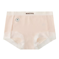 Antibacterial Underwear Women's Cotton Mid-waist Seamless Safety Non-curling