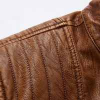PU men's washed retro men's leather jacket