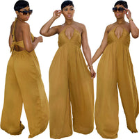 Women's Bra Wide Leg Jumpsuit
