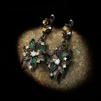 Diamond Flower New Fashion Retro Creative Earring Accessories