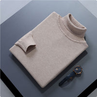 High Lapel Sweater Solid Color Casual