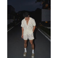 American Casual Loose Short Sleeves Knitted T-shirt