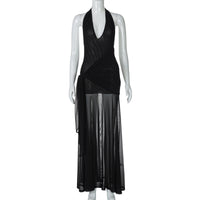 Womens Cutout Side-Waist Tied Casual Dress