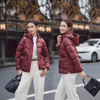 Hooded Cotton Jacket Women's Thickened Middle-aged And Elderly Coat