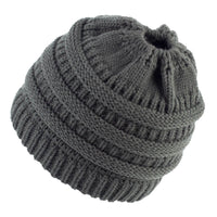 Personalized Women's Ponytail Knitted Wool Hat
