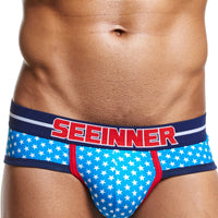 Fashion Men's Combed Cotton Star Briefs