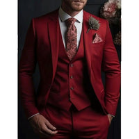 Men's Fashionable Casual Slim-Fit Three-Piece Suit