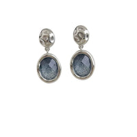 Irregular Blue Starry Sky Pendant Earrings