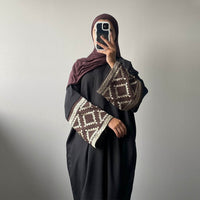 Fashion Embroidered DUBAI Turkish Elegant Cardigan Robe