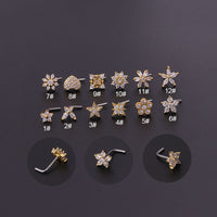 20G Stainless Steel Micro Set Zircon Nose Stud