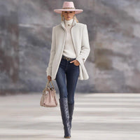 Womens New Fleece Fashionable Casual Zip-Up Jacket
