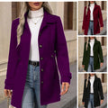 Mid Length Plus Size Wool Coat For Women Lined Wool Outerwear