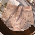 Sexy Panties Women's Lace High Waist Lengthened Crotch 7A Antibacterial Boxer Seamless