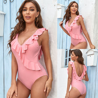 One Piece Ruffled Women's Swimsuit