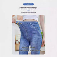 Seamless Printed Cropped Pants For Outerwear
