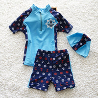 Long Sleeve Sunscreen Split Children's Swimsuit Cute