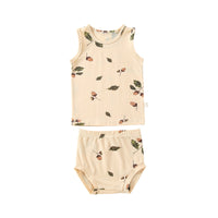 Baby Summer Vest Suit Cotton Thin Split Romper