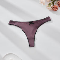 Comfortable Breathable Traceless Solid Color Bow Women's Underwear