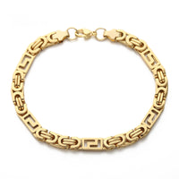 Mens Handmade Single-Link Stainless Steel Titanium Steel Bracelet