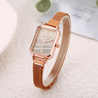 Mori Style Peacock Green Small Square Watch