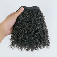4mm Curly Human Hair Weft