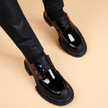 Men's Leather Platform Casual Shoes