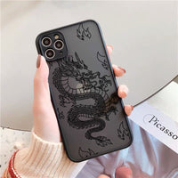 Frosted Mobile Phone Case Line Dragon