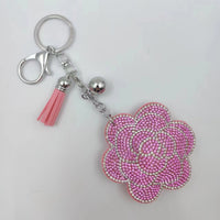 Creative Plum Blossom Hot Rhinestone Keychain Fashion