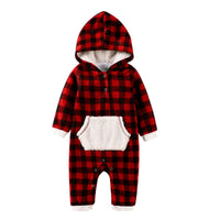 Polar fleece warm long climbing baby one-piece