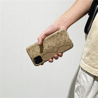 Retro Brown Coffee Snakeskin Pattern Silicone Phone Case