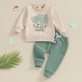 Crew Neck Pullover Sweatshirt Sweatpants Suit