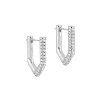 Geometric Unilateral Micro Rhinestone Earrings For Women