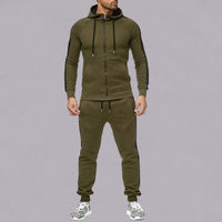 Men's color matching splicing casual suit