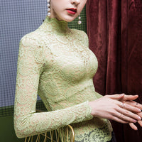 Women's Turtleneck Lace Bottoming Shirt