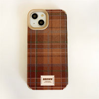 Autumn And Winter Maillard Caramel Plaid Love Bracket