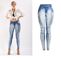 Stretch thin women's denim pencil pants