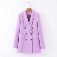 Fashion Temperament Wind Double Breasted Suit Jacket Women