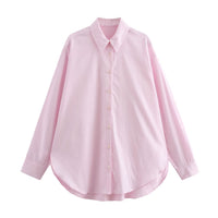 Lapel Single-breasted Simple Loose Shirt