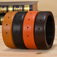 Headless Two-layer Leather Belt Body Caviar Leather