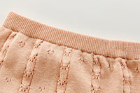 Hollowed-out Knit Suspenders Set Jacquard Bind